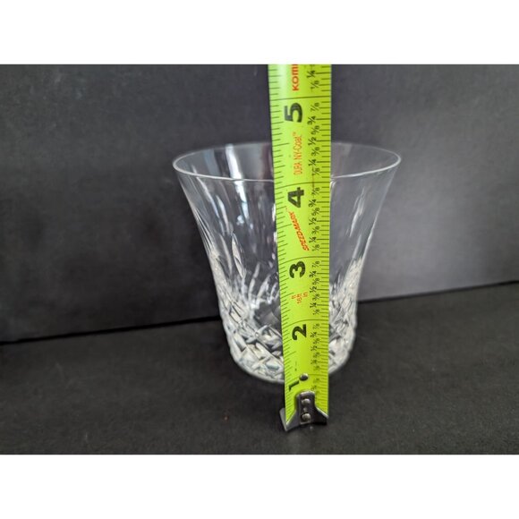 Set Of 5 Crystal Old Fashioned Glasses With Diamond Cut Pattern - Picture 8 of 9